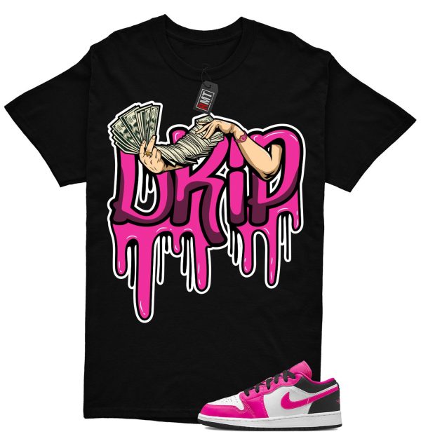 Jordan 1 Low Fierce Pink Match Shirt, Drip Tee Match Fierce Pink J 1 Low Jezsport.com