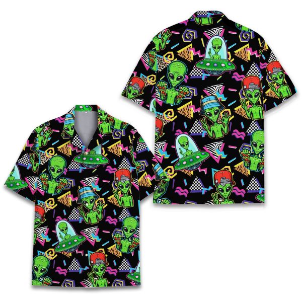 Retro Alien Hawaiian Shirt, Summer For Men and Women Jezsport.com