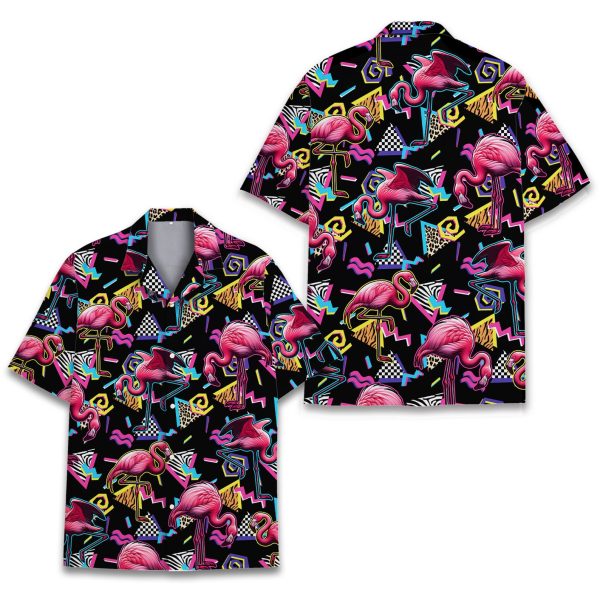 Retro Flamingo Hawaiian Shirt, Summer For Men and Women Jezsport.com