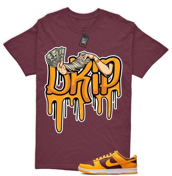 Dunk Arizona Maroon Yellow Matching T-shirt - Drip Tee Match Dunk Arizona Maroon Jezsport.com