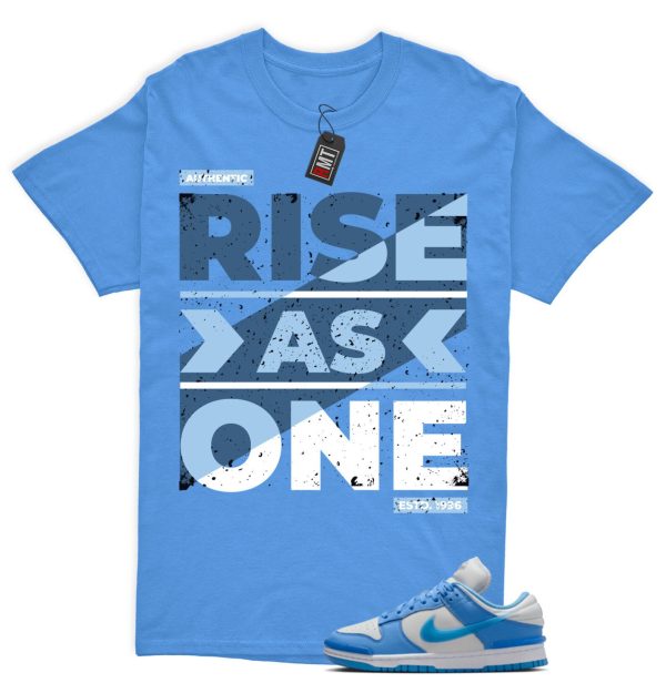 Dunk Twist University Blue UNC Photon Dust White Low Match T-shirt - Rise As One Jezsport.com