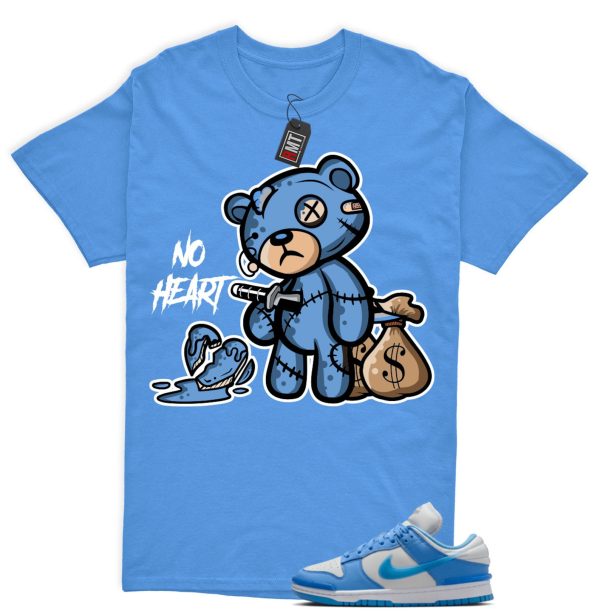 Dunk Twist University Blue UNC Photon Dust White Low Match T-shirt - No Heart Jezsport.com