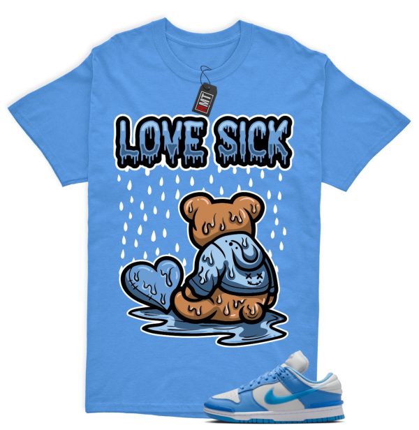 Dunk Twist University Blue UNC Photon Dust White Low Match T-shirt - Love Sick Jezsport.com