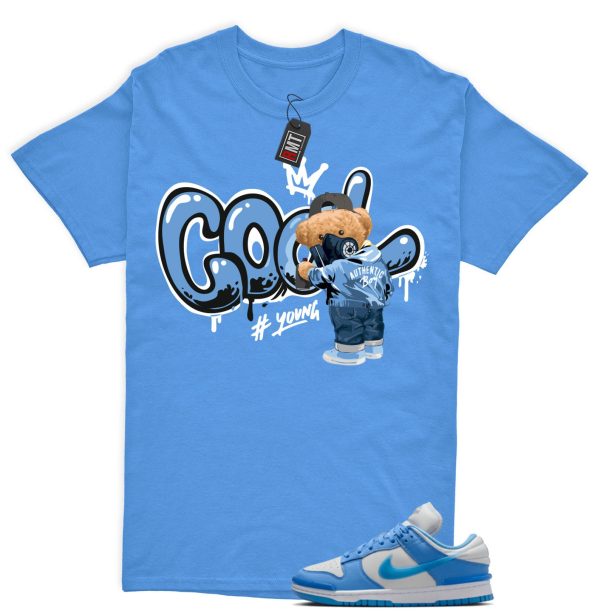 Dunk Twist University Blue UNC Photon Dust White Low Match T-shirt - Cool Bear Jezsport.com