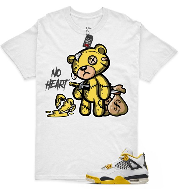 Vivid Sulfur 4s Matching T-shirt - No Heart Tee Match Jordan 4 Vivid Sulfur Jezsport.com