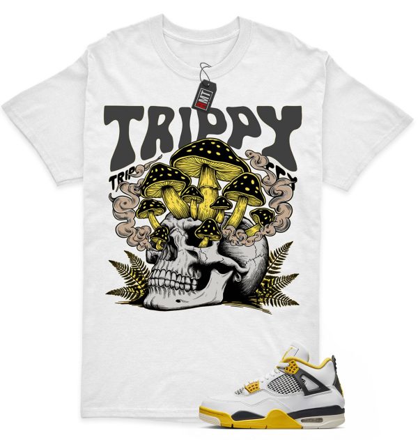 Vivid Sulfur 4s Matching T-shirt - Trippy Tee Match Jordan 4 Vivid Sulfur Jezsport.com