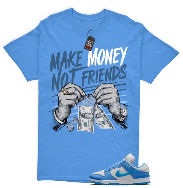 Dunk Twist University Blue UNC Photon Dust White Low Match T-shirt - Make Money Jezsport.com