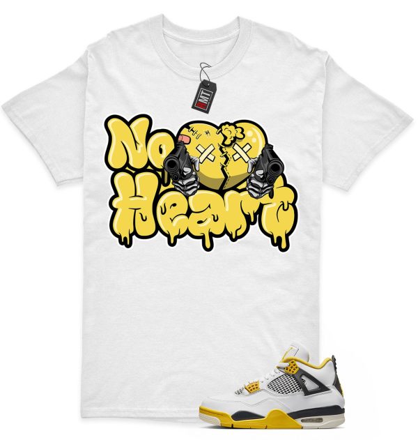 Vivid Sulfur 4s Matching T-shirt - No Heart Tee Match Jordan 4 Vivid Sulfur Jezsport.com