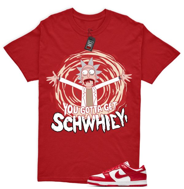 Dunk Low SP St. John University Red White Matching Shirt, Get Schwifty Tee Match St. John Dunk Jezsport.com