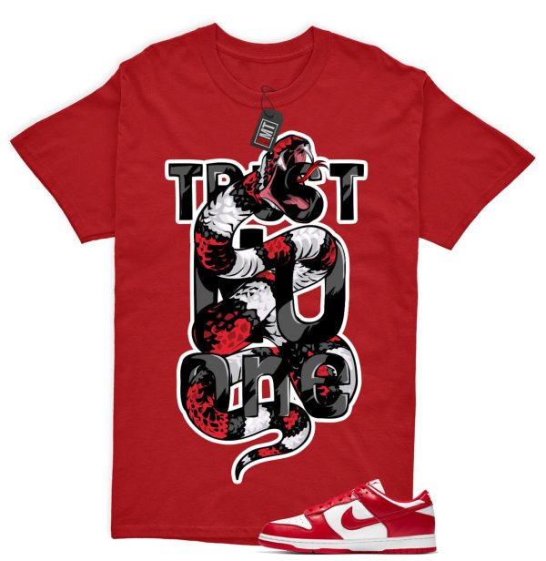 Dunk Low SP St. John University Red White Matching Shirt, Trust No One Tee Match St. John Dunk Jezsport.com