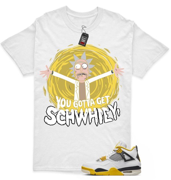 Vivid Sulfur 4s Matching T-shirt - Get Schwifty Tee Match Jordan 4 Vivid Sulfur Jezsport.com