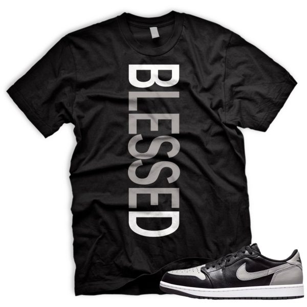 BLSSD Air J 1 Low OG Shadow Retro Medium Grey Black White 2024 AJ 1 T-Shirt Match Sneaker Jezsport.com