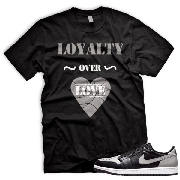 LOVERL Air J 1 Low OG Shadow Retro Medium Grey Black White 2024 AJ 1 T-Shirt Match Sneaker Jezsport.com