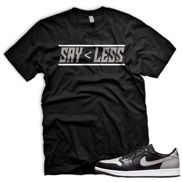 LESS Air J 1 Low OG Shadow Retro Medium Grey Black White 2024 AJ 1 T-Shirt Match Sneaker Jezsport.com