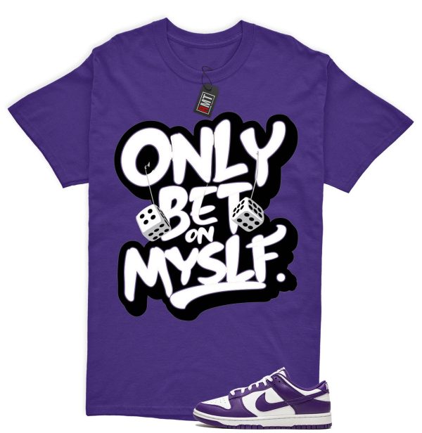 Dunk Purple Championship Court Low White Matching Shirt, Bet on My Self Tee Match Championship Court Purple Jezsport.com