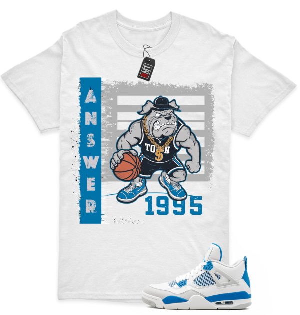 Jordan 4 Military Blue Matching Shirts, Answer Tee Match Military Blue 4s Jezsport.com