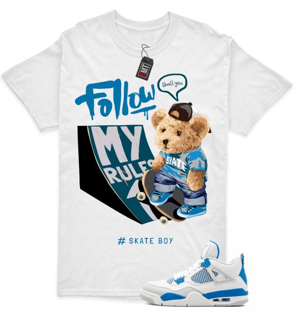 Jordan 4 Military Blue Matching Shirts, Skate Boy Tee Match Military Blue 4s Jezsport.com