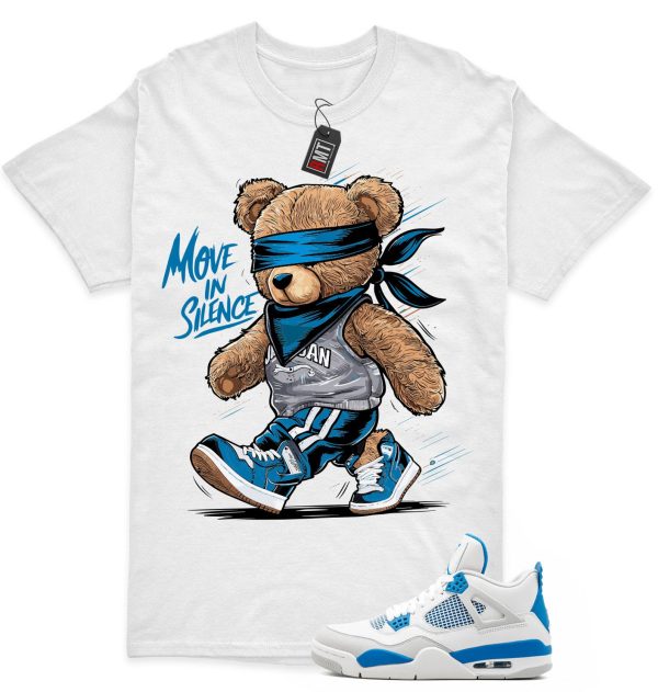 Jordan 4 Military Blue Matching Shirts, Move In Silence Tee Match Military Blue 4s Jezsport.com