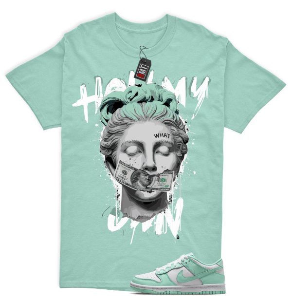 Dunk Mint Foam White Matching Shirt, Hold My Own Tee Match Low GS Mint Foam Jezsport.com