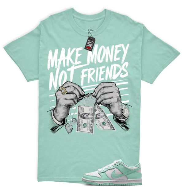 Dunk Mint Foam White Matching Shirt, Make Money Tee Match Low GS Mint Foam Jezsport.com