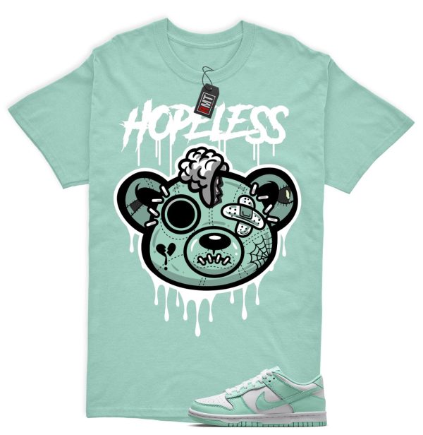 Dunk Mint Foam White Matching Shirt, Hope Less Tee Match Low GS Mint Foam Jezsport.com