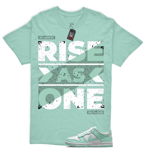 Dunk Mint Foam White Matching Shirt, Rise As One Tee Match Low GS Mint Foam Jezsport.com