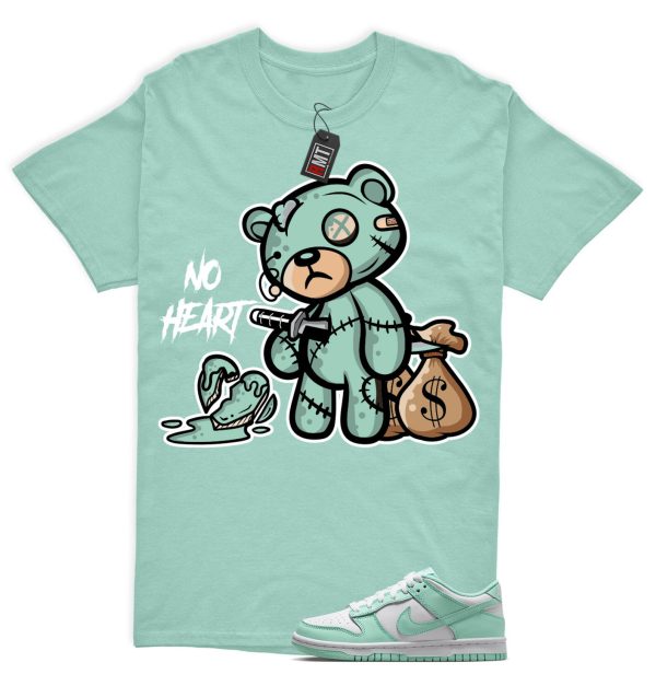 Dunk Mint Foam White Matching Shirt, No Heart Tee Match Low GS Mint Foam Jezsport.com