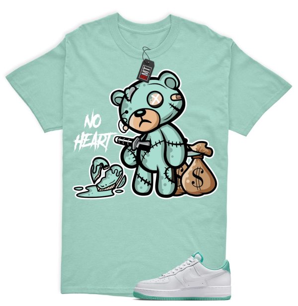 Air Force 1 Low Mint Foam Green Matching Shirt, No Heart Jezsport.com