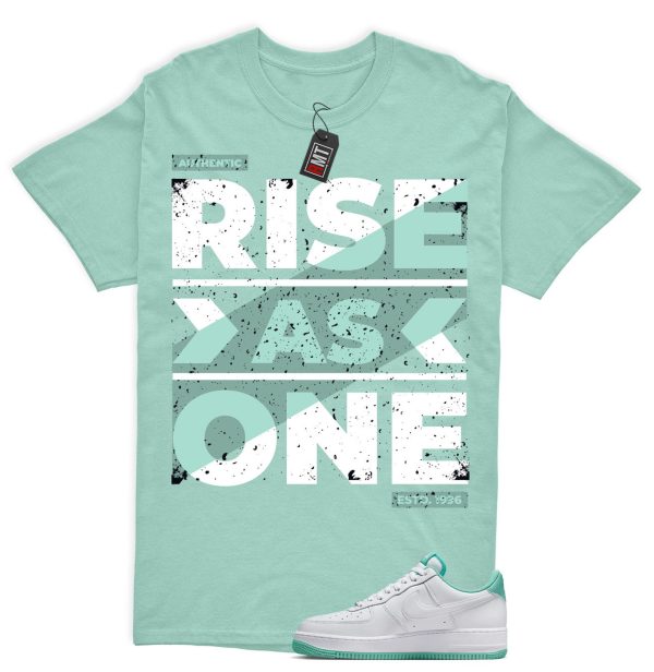 Air Force 1 Low Mint Foam Green Matching Shirt, Rise As One Jezsport.com