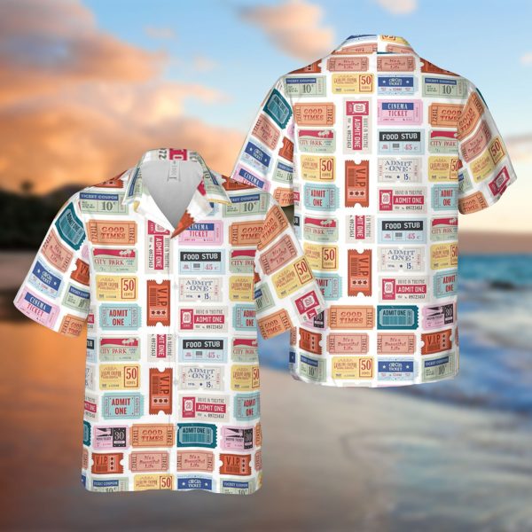 Cinema Tickets Collage Hawaiian Shirt, Summer Shirt For Men and Women Jezsport.com