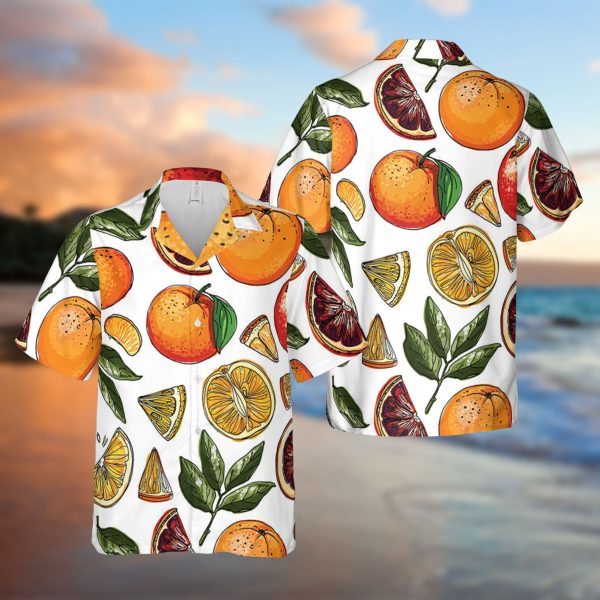 Citrus Fruits Orange Retro Hawaiian Shirt, Summer Shirt For Men and Women Jezsport.com