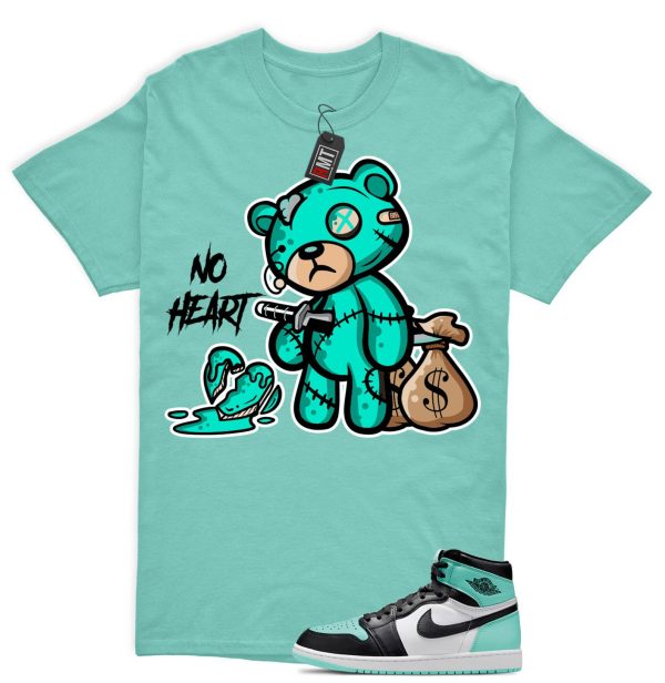 Jordan 1 High OG Green Glow Matching Shirts, No Heart Tee Match Green Glow 1s Jezsport.com