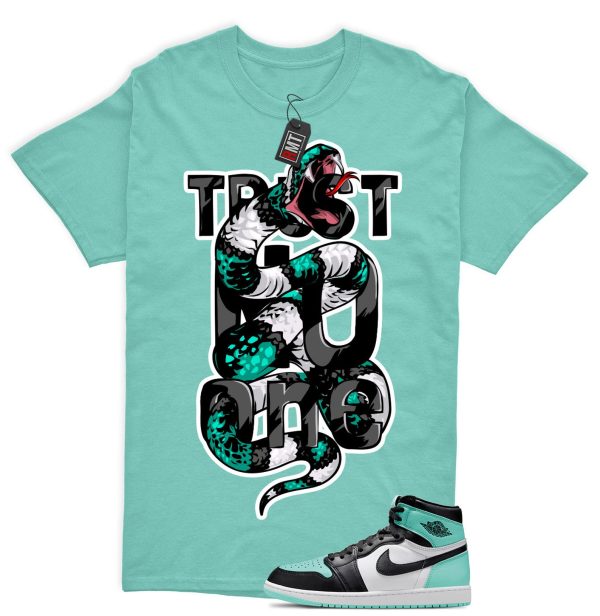 Jordan 1 High OG Green Glow Matching Shirts, Trust No One Tee Match Green Glow 1s Jezsport.com