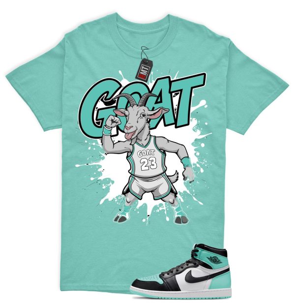 Jordan 1 High OG Green Glow Matching Shirts, Goat Tee Match Green Glow 1s Jezsport.com