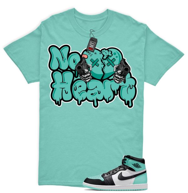 Jordan 1 High OG Green Glow Matching Shirts, No Heart Tee Match Green Glow 1s Jezsport.com