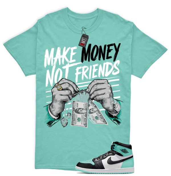 Jordan 1 High OG Green Glow Matching Shirts, Make Money Tee Match Green Glow 1s Jezsport.com