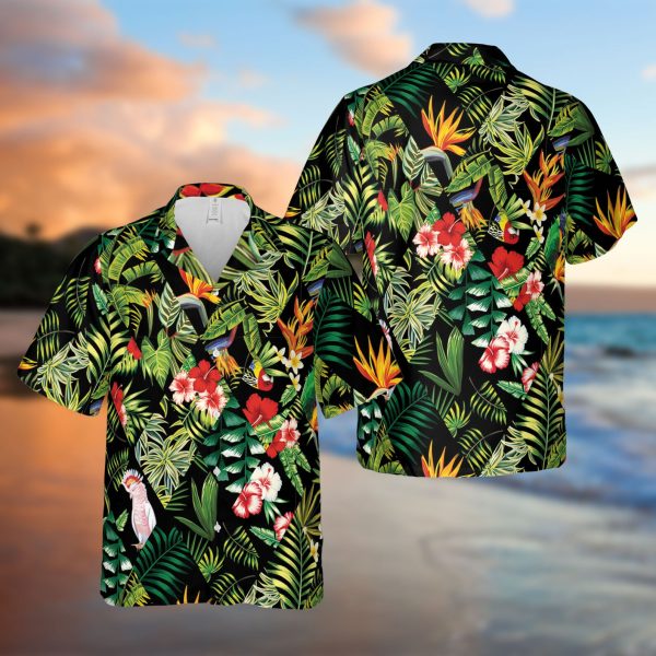 Banana, Leaves, Hibiscus, Lily, Plumeria, Exotic Beach Hawaiian Shirt, Summer Shirt For Men and Women Jezsport.com