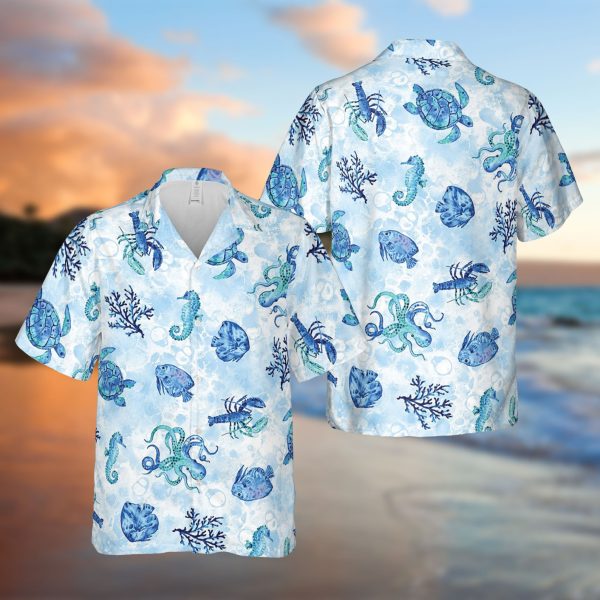 Sea Animal Beach Party Hawaiian Shirt, Summer Shirt For Men and Women Jezsport.com