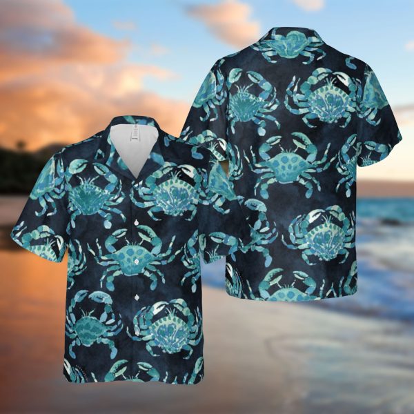 Watercolor Crab Hawaiian Shirt, Summer Shirt For Men and Women Jezsport.com