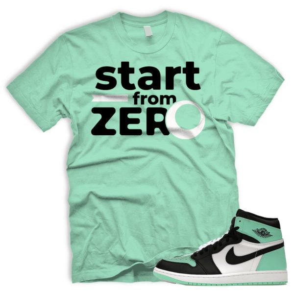 FROMZERO Air J 1 Green Glow OG Retro High Black White 2024 AJ 1 T-shirt Match Sneaker Jezsport.com