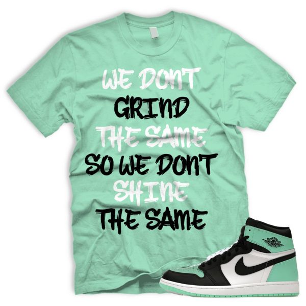 GRNDDIFF T Shirt To Match Air J 1 Green Glow OG Retro High Black White 2024 AJ 1 Jezsport.com