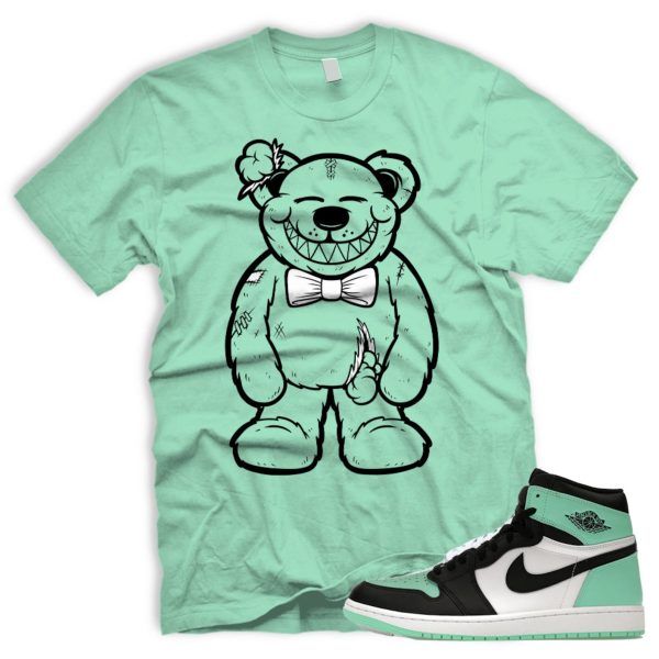 TED Air J 1 Green Glow OG Retro High Black White 2024 AJ 1 T-Shirt Match Sneaker Jezsport.com