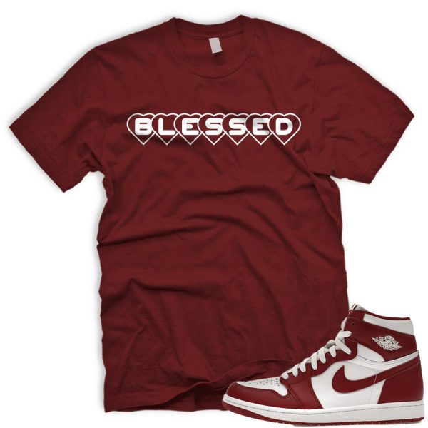 BLSSDHRTS Air J 1 Artisanal Team Red OG Retro High White 2024 AJ 1 T-Shirt Match Sneaker Jezsport.com