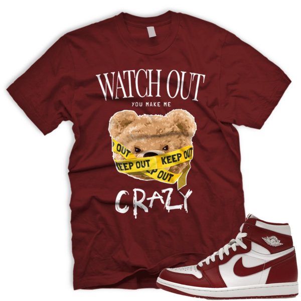 CRAZY Air J 1 Artisanal Team Red OG Retro High White 2024 AJ 1 T-Shirt Match Sneaker Jezsport.com