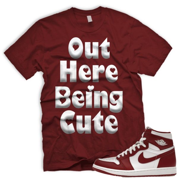 CUTE Air J 1 Artisanal Team Red OG Retro High White 2024 AJ 1 T-Shirt Match Sneaker Jezsport.com