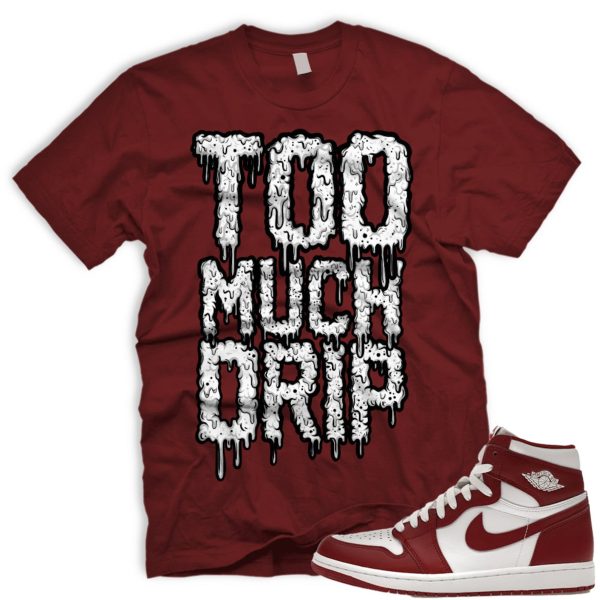 DRIP Air J 1 Artisanal Team Red OG Retro High White 2024 AJ 1 T-Shirt Match Sneaker Jezsport.com