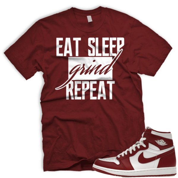 GRNDOG Air J 1 Artisanal Team Red OG Retro High White 2024 AJ 1 T-Shirt Match Sneaker Jezsport.com