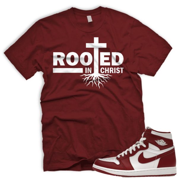 ROOTED Air J 1 Artisanal Team Red OG Retro High White 2024 AJ 1 T-shirt Match Sneaker Jezsport.com