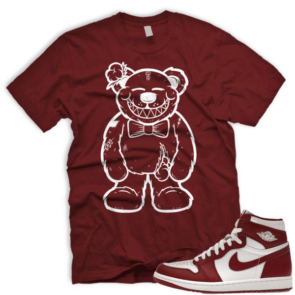 TED Air J 1 Artisanal Team Red OG Retro High White 2024 AJ 1 T-shirt Match Sneaker Jezsport.com