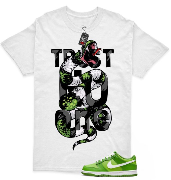 Dunk Low GS Chlorophyll Vivid Green Match Shirt, Trust No One Jezsport.com